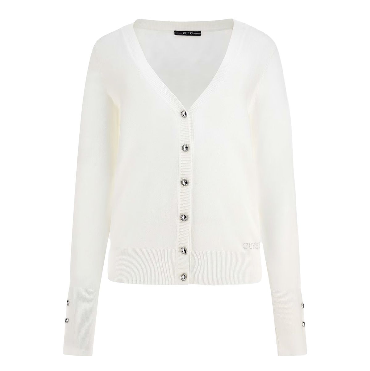 Klassische Strickjacke mit V-Ausschnitt