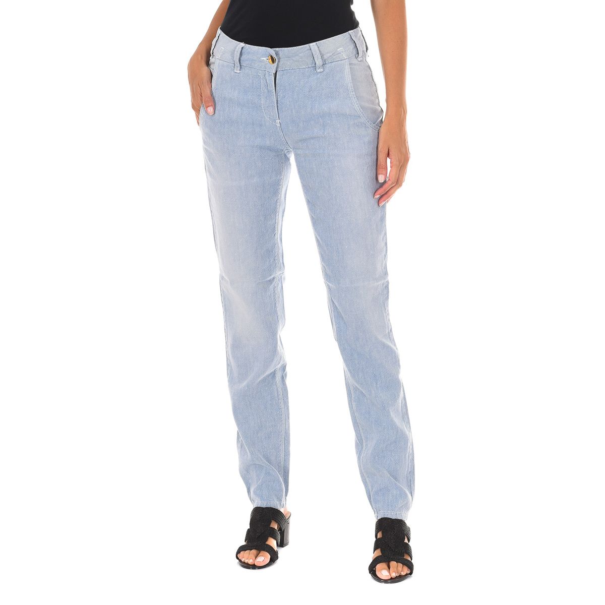Chino-Hose aus Leinenmischgewebe