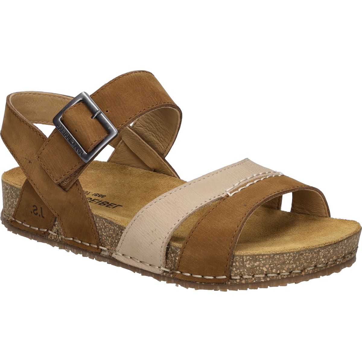 Leder-Komfortsandalen mit Knöchelriemen