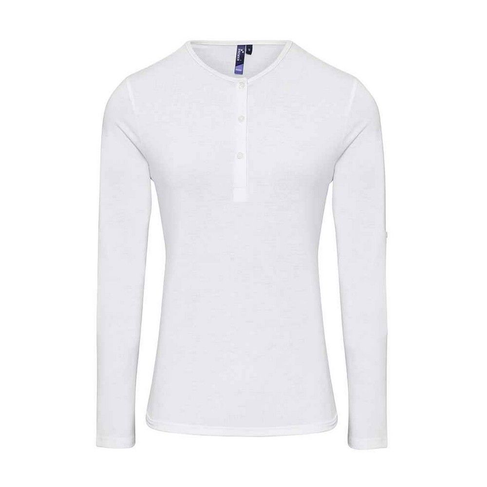 Langarm-T-Shirt mit Henley-Ausschnitt