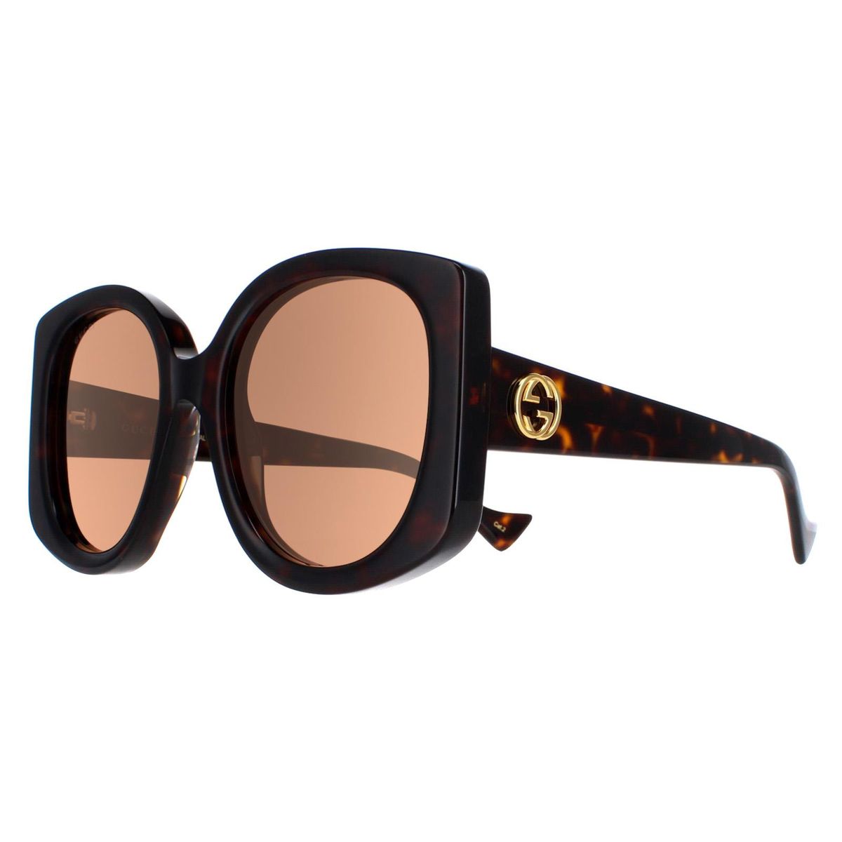 Oversize-Sonnenbrille in Dunklem Havanna-Braun