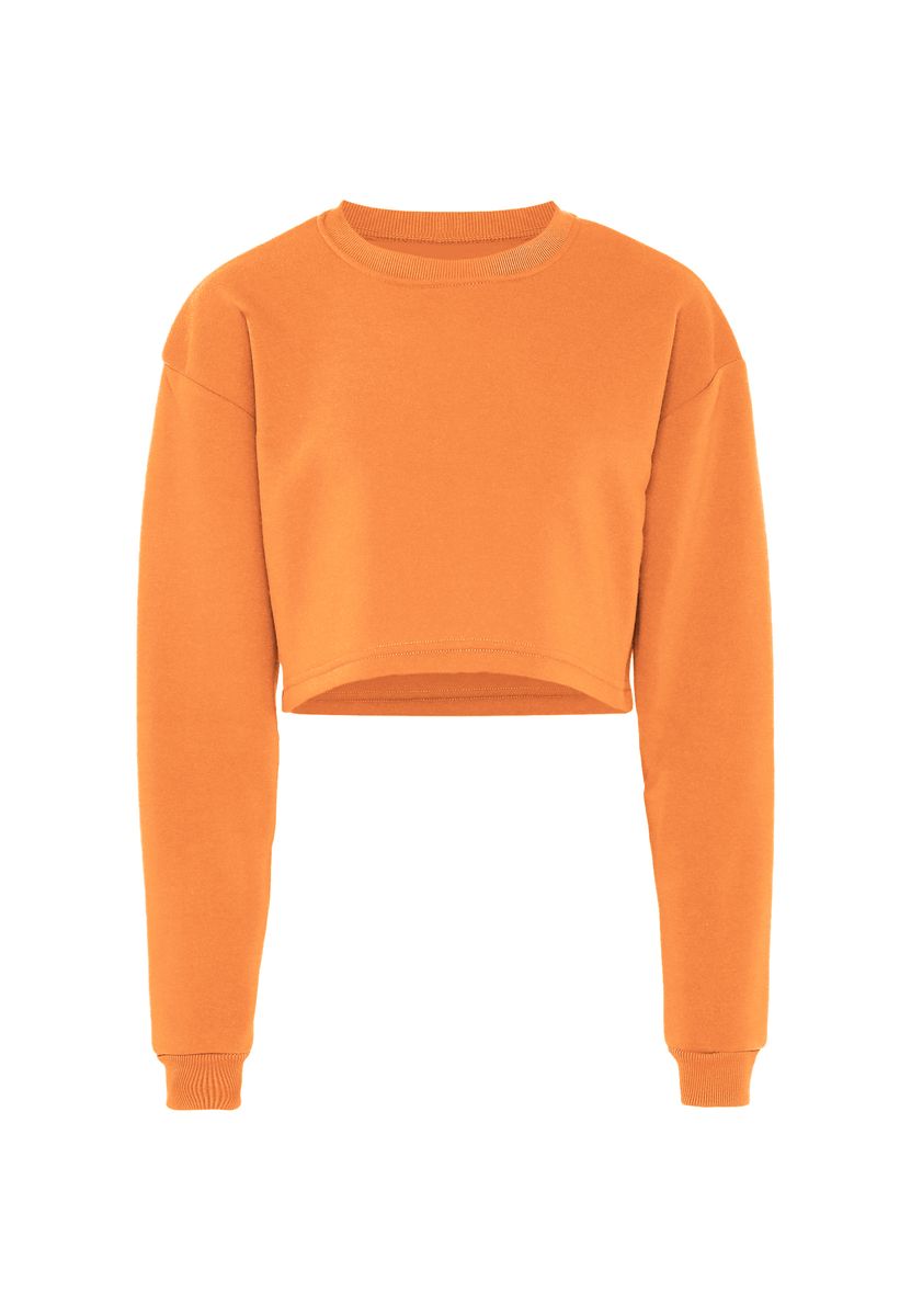 Kurz geschnittenes Sweatshirt mit Rundhalsausschnitt