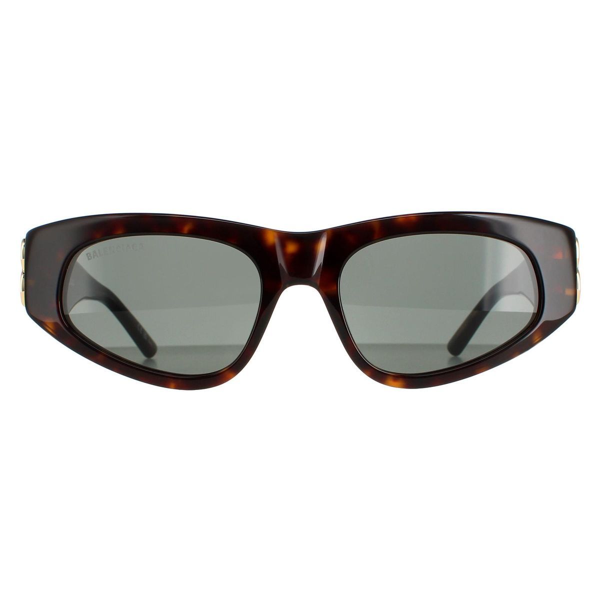 Markante ovale Sonnenbrille mit Logo-Bügeln