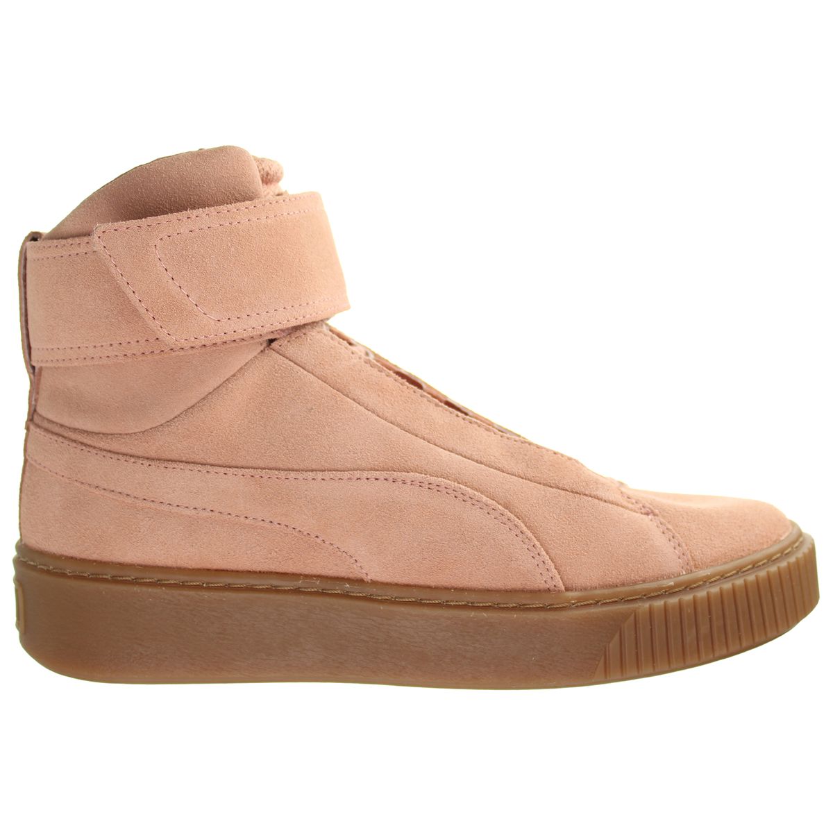 Mid-Top Plateau-Sneaker aus Wildleder