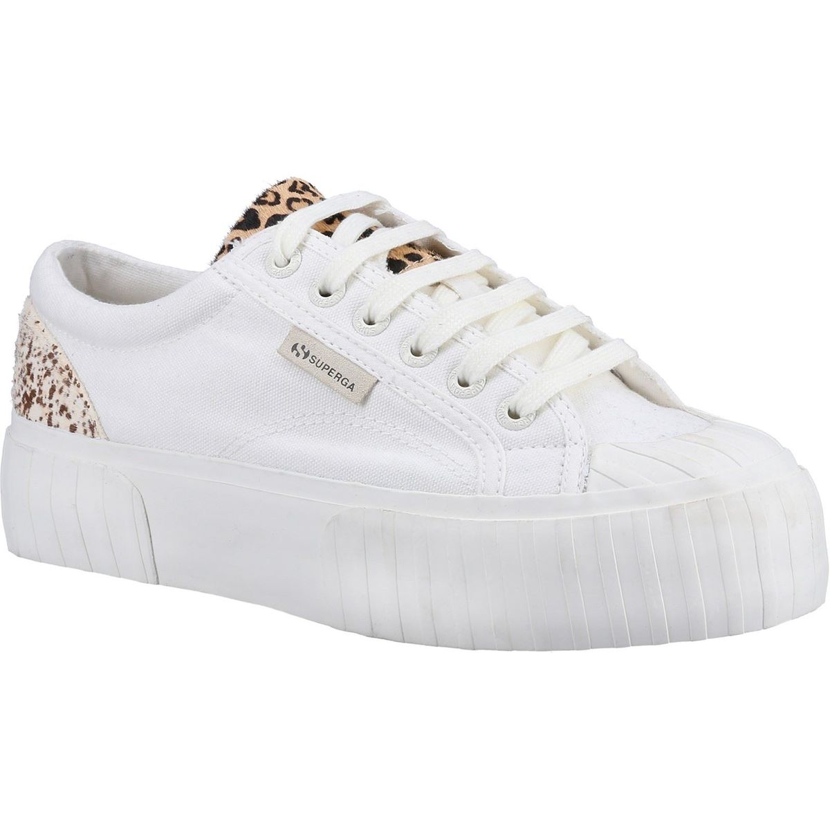 Plateau-Sneaker mit Leoparden-Details