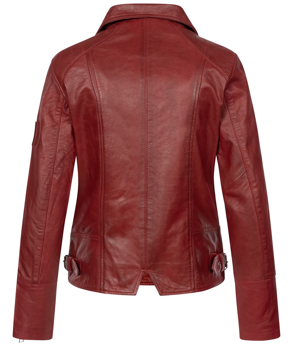 Lederjacke im Distressed-Biker-Stil