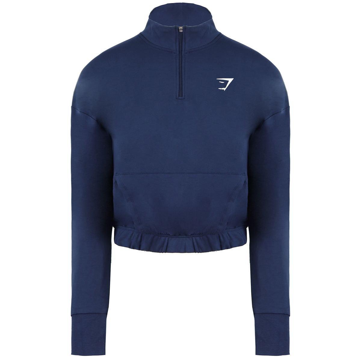 Kurze Sportjacke mit Halbreißverschluss