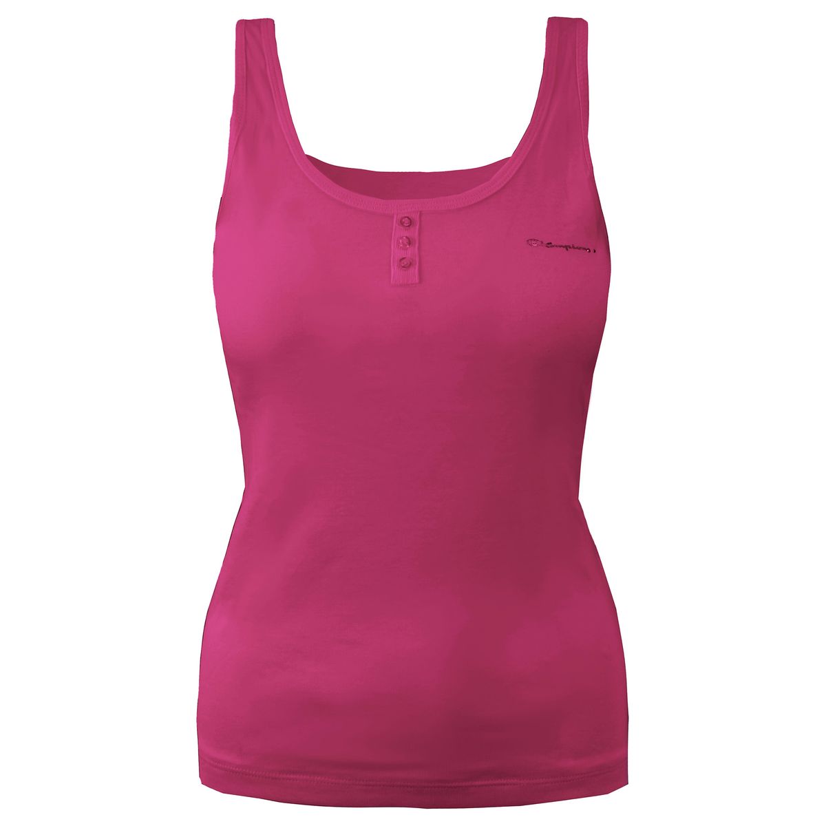 Rippstrick-Tanktop mit Henley-Ausschnitt