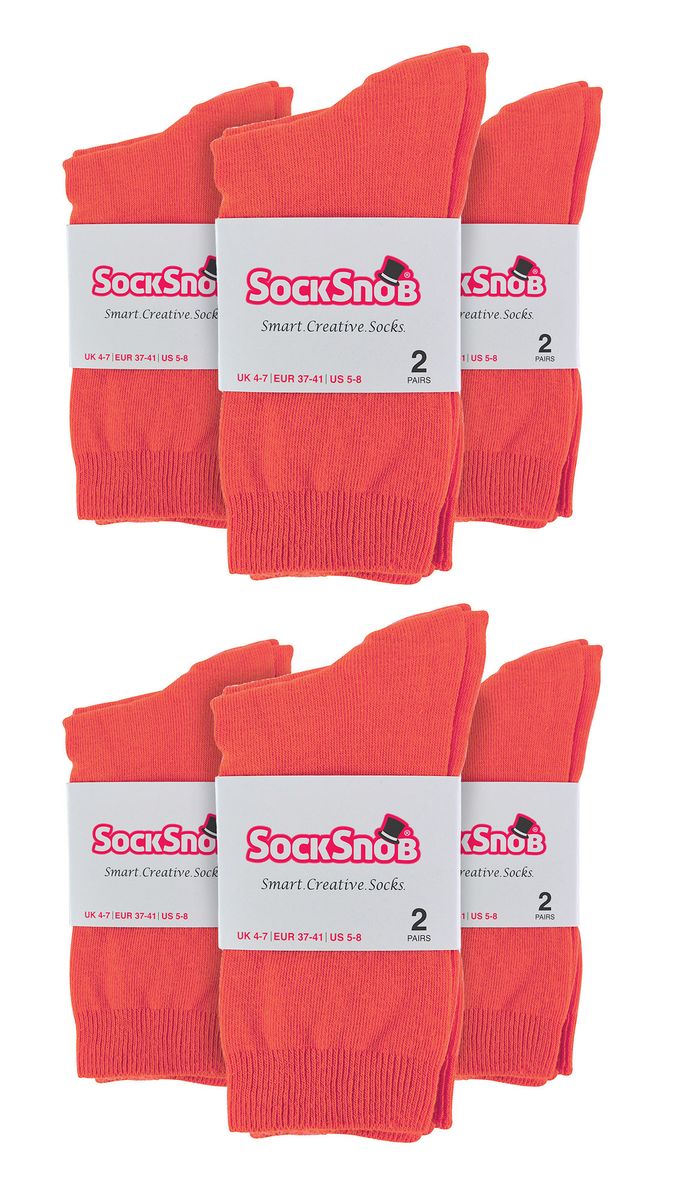 Einfarbige Crew-Socken aus Baumwolle