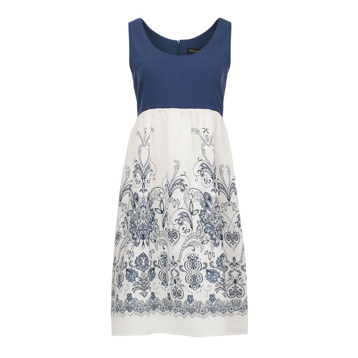 Elegantes besticktes A-Linien-Kleid