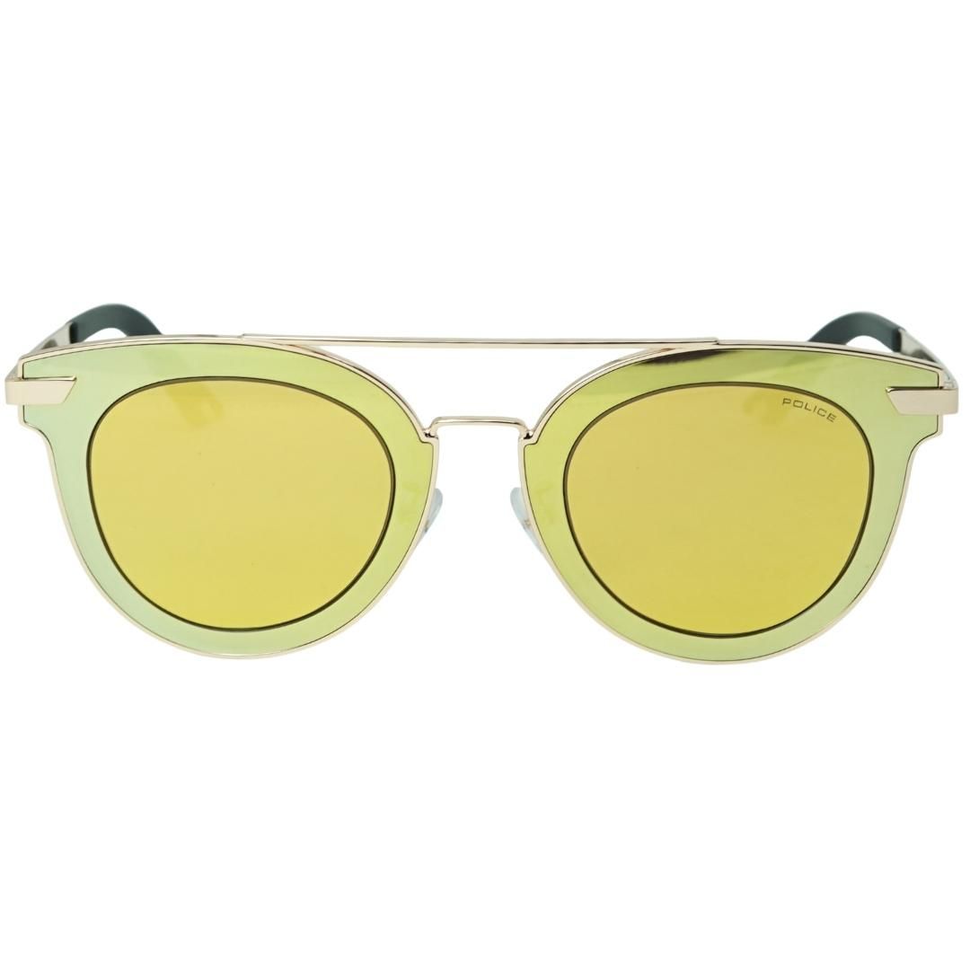 Runde Doppelsteg-Sonnenbrille mit Spiegelgläsern