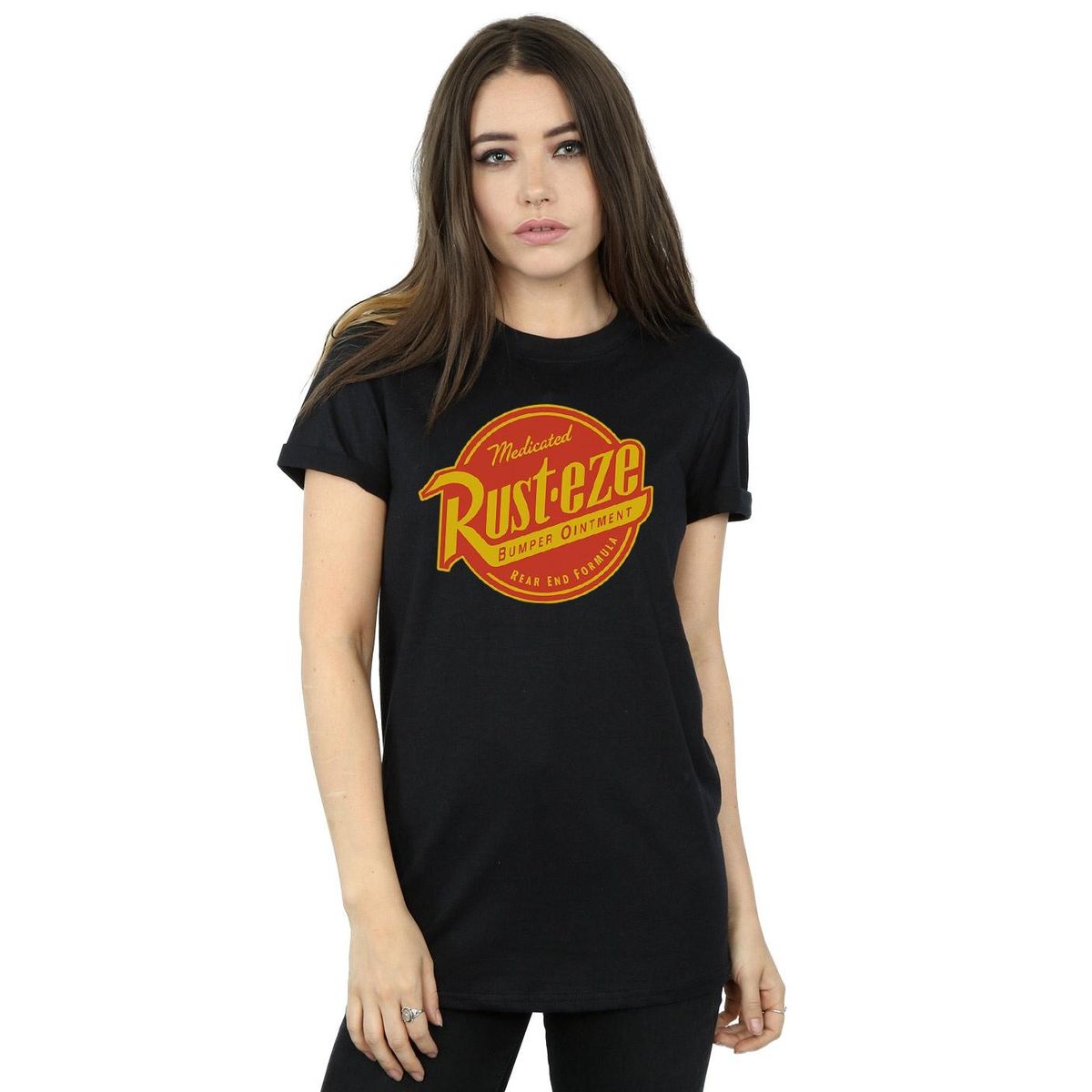 Rust-Eze Logo Grafik Boyfriend-T-Shirt