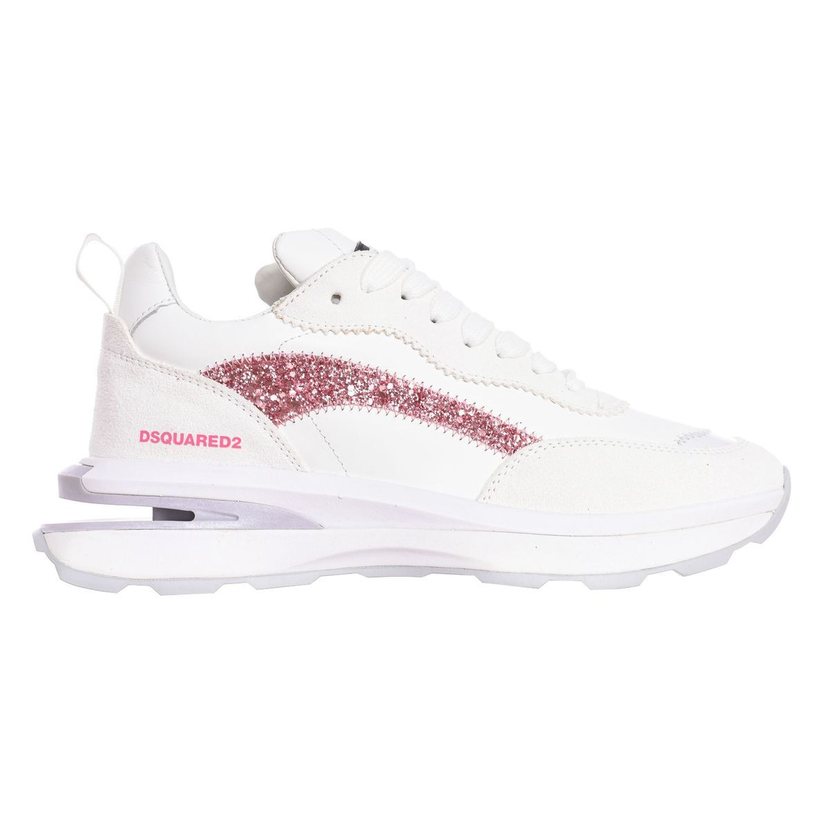 Sneaker mit Glitzerwelle und Slash-Sohle