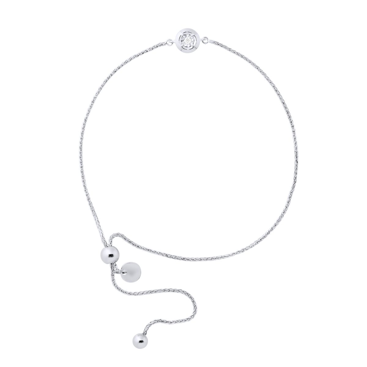 Verstellbares Armband mit Solitär-Diamant