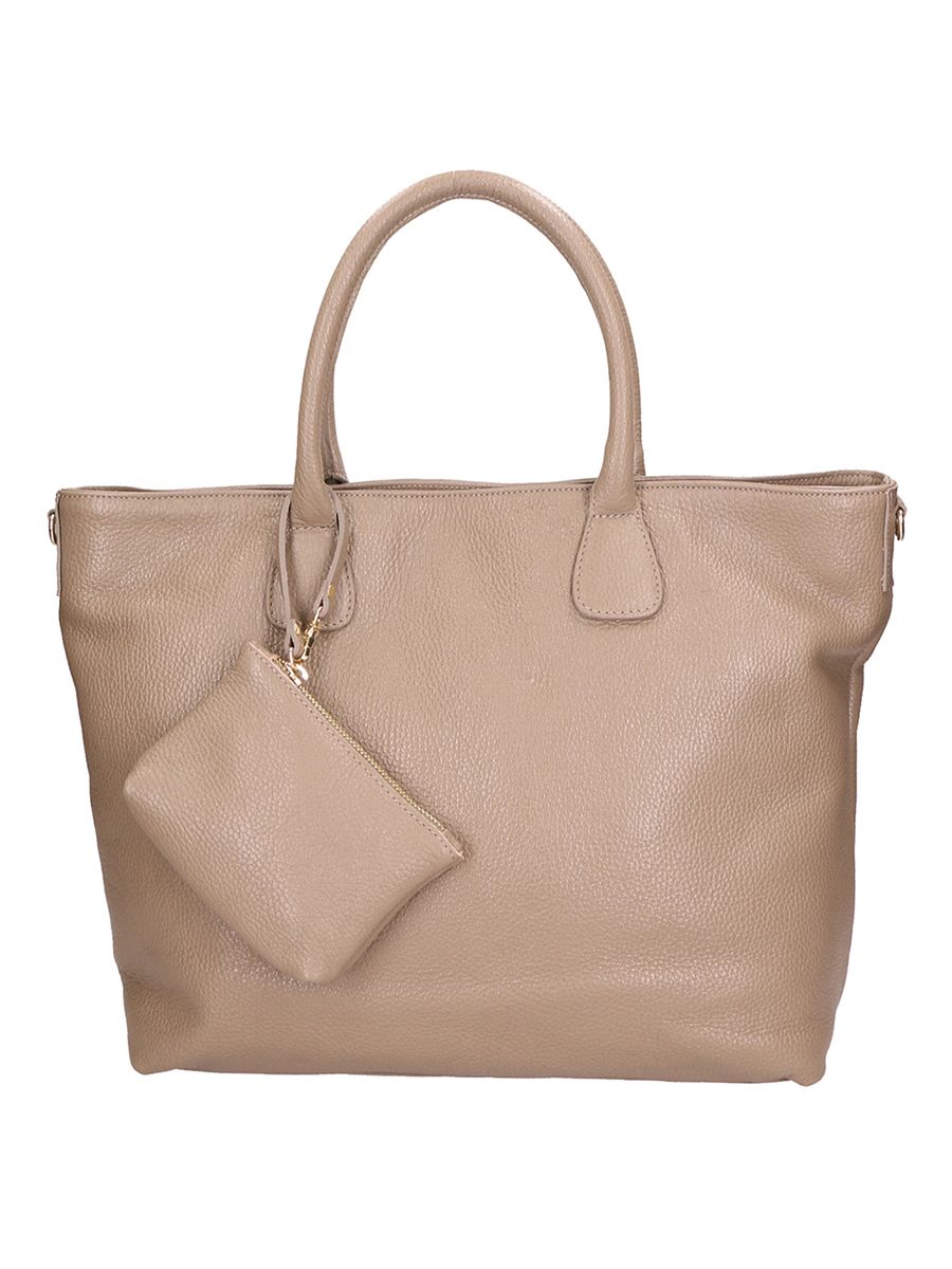 Klassischer Leder-Shopper mit Beutel