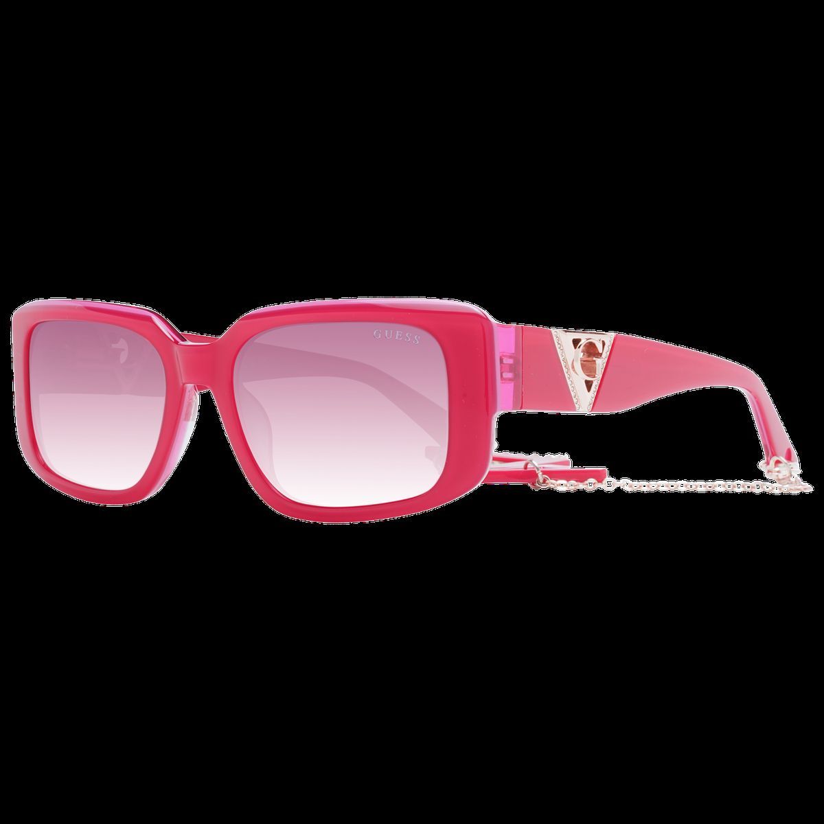 Rechteckige Sonnenbrille mit Kette
