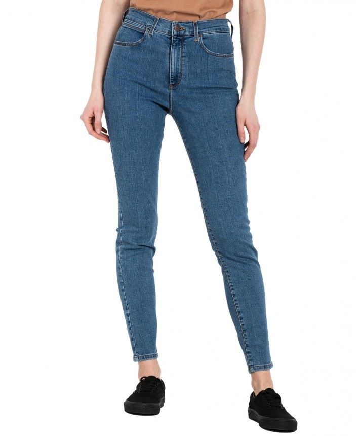 Skinny-Jeans mit hohem Taillenbund