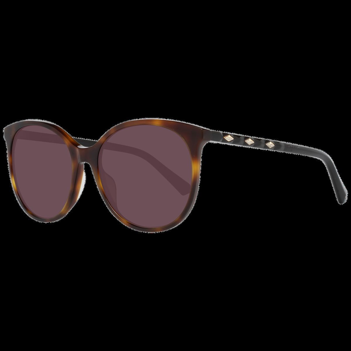 Runde Sonnenbrille mit Kristallverzierung