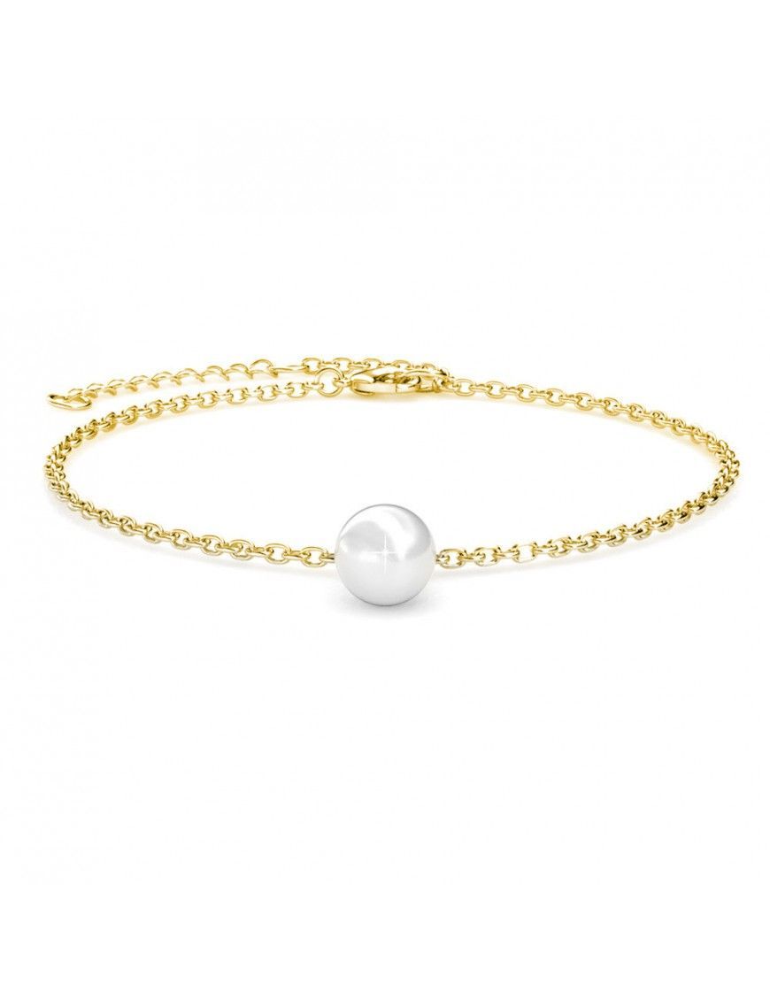 Minimalistisches Perlenarmband aus Gold
