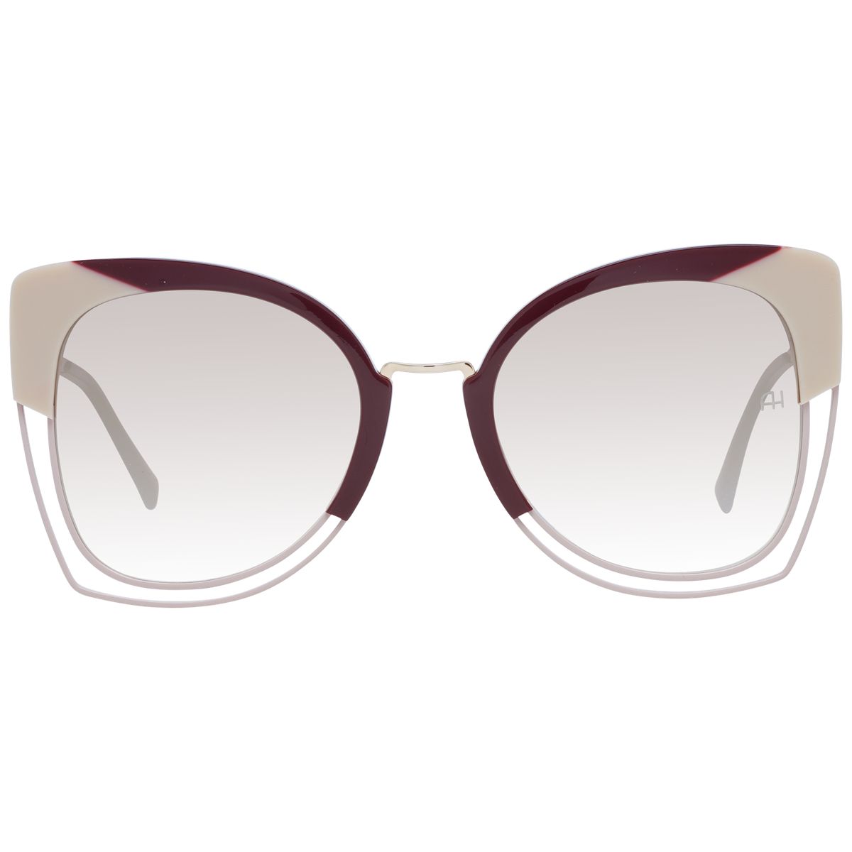 Übergroße Cat-Eye-Brille in Bicolor-Optik