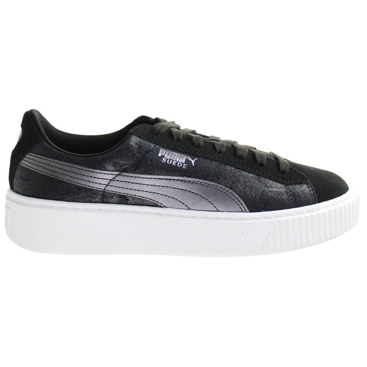Plateau-Sneaker aus strukturiertem Wildleder