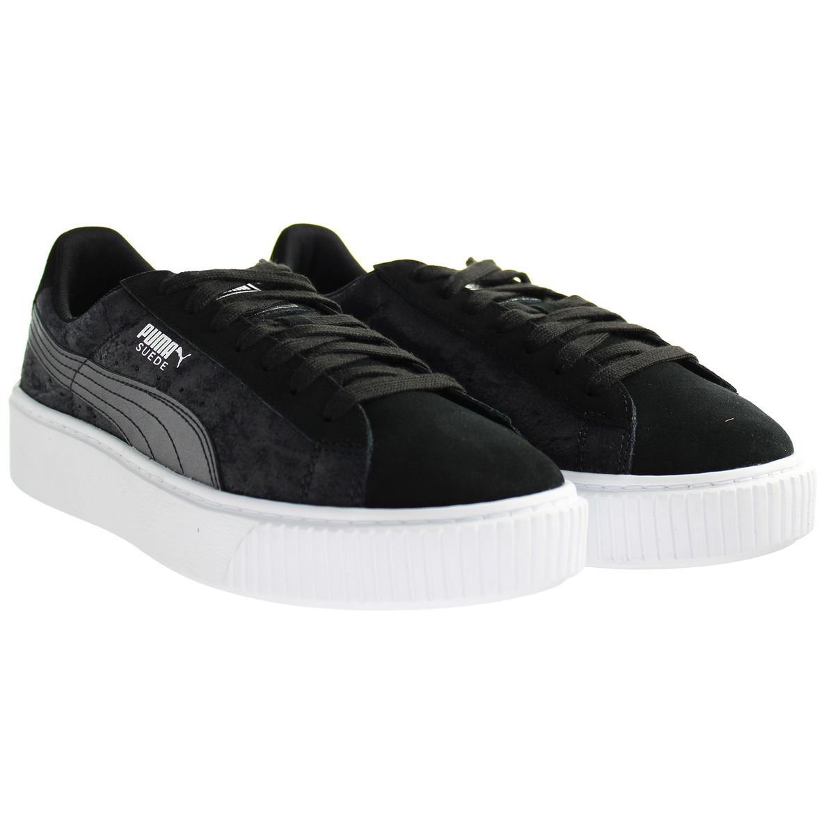 Plateau-Sneaker aus strukturiertem Wildleder