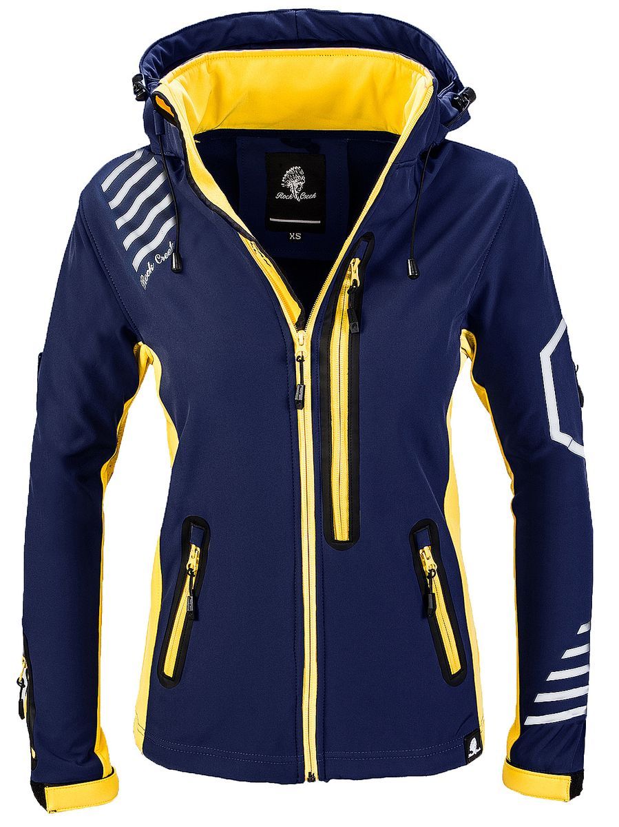 Funktionale Softshell-Windjacke mit Kapuze