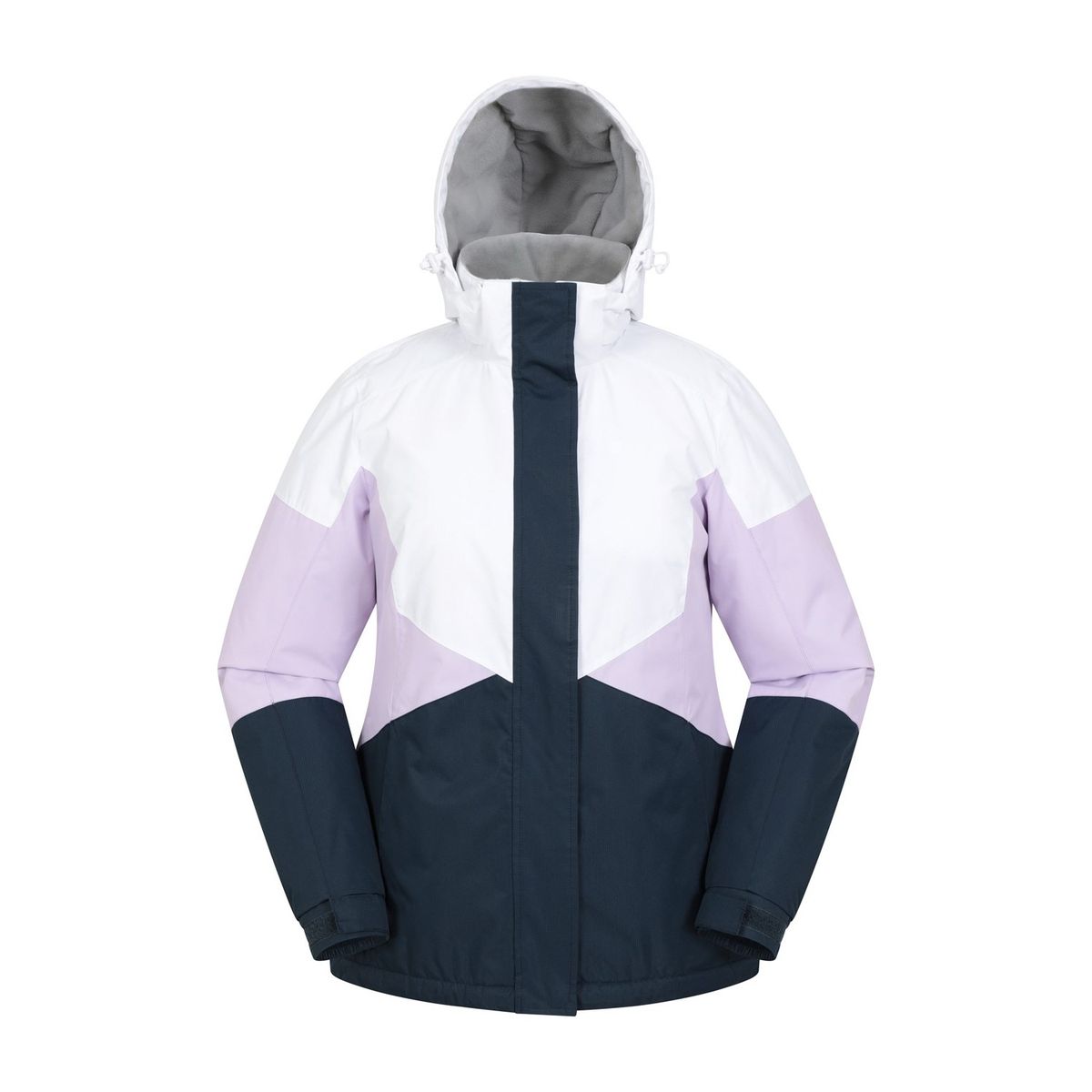 Color-Block Skijacke mit Kapuze