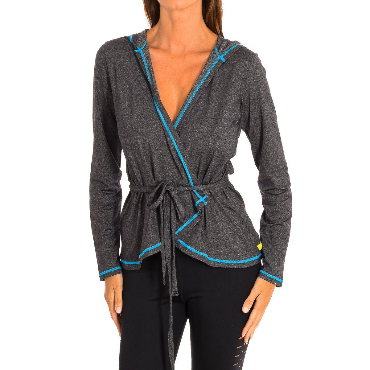 Kapuzenjacke im Wickel-Look
