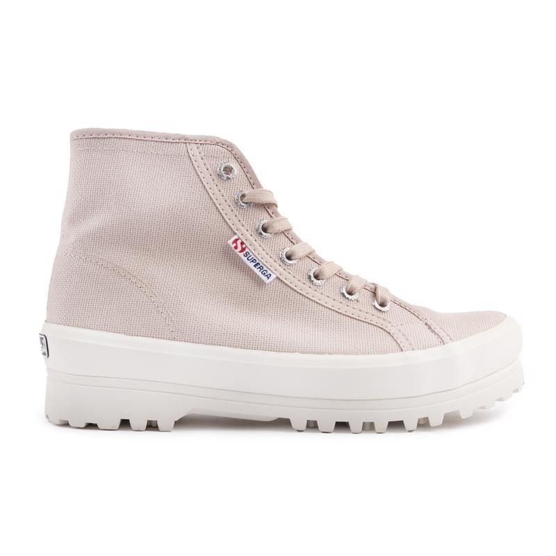 Canvas High-Top Plateau-Sneaker