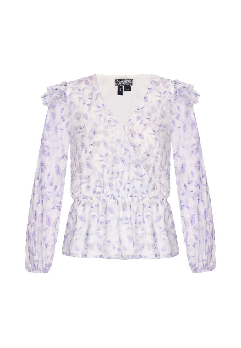 Romantische Wickelbluse mit Blumenmuster