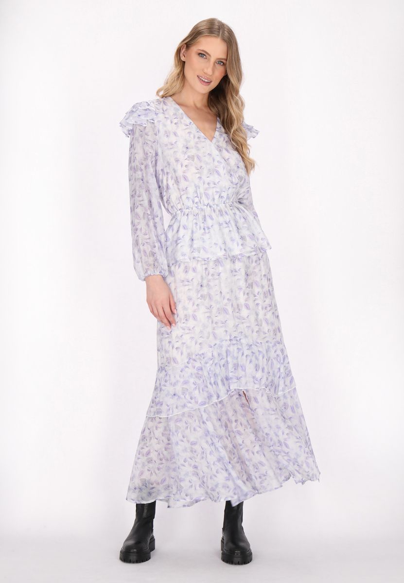 Romantische Wickelbluse mit Blumenmuster
