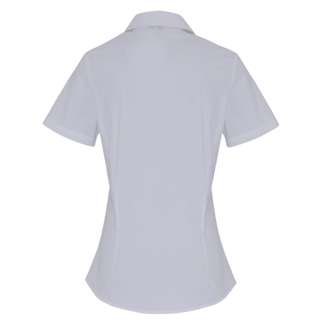 Kurzärmelige Stretch-Bluse aus Baumwolle