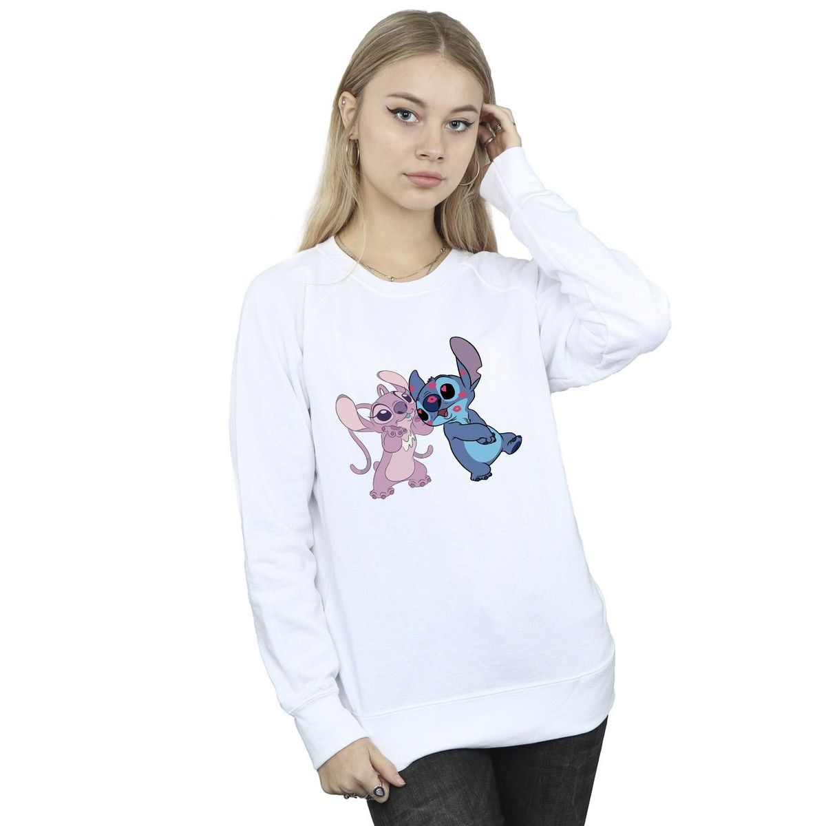 Sweatshirt mit Stitch und Angel