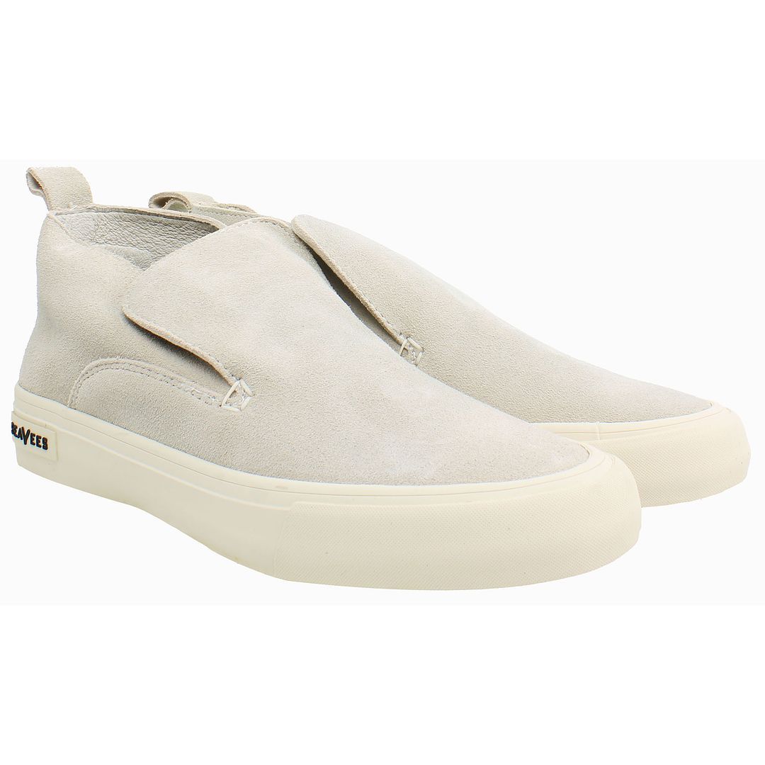 Minimalistische halbhohe Wildleder-Slipper