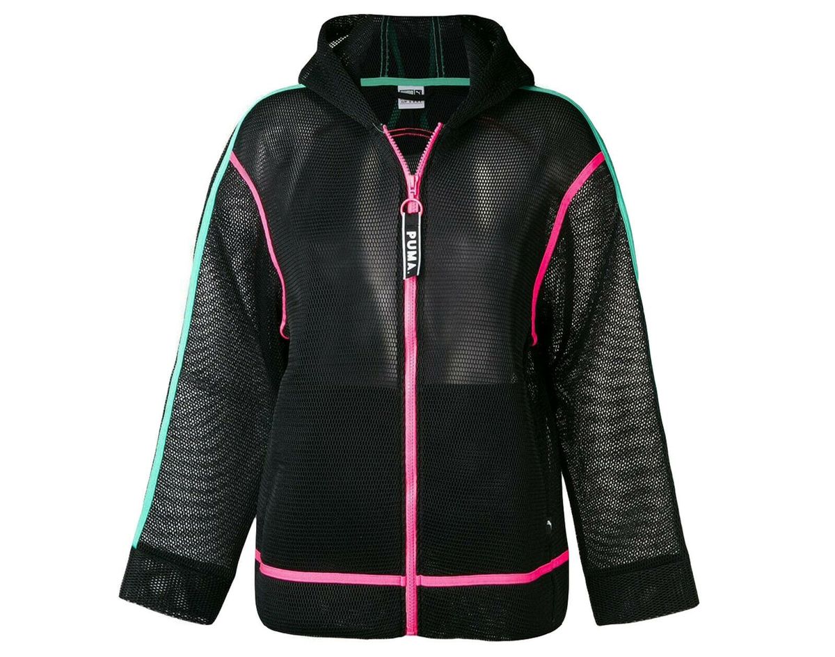 Mesh-Trainings-Hoodie mit Reißverschluss