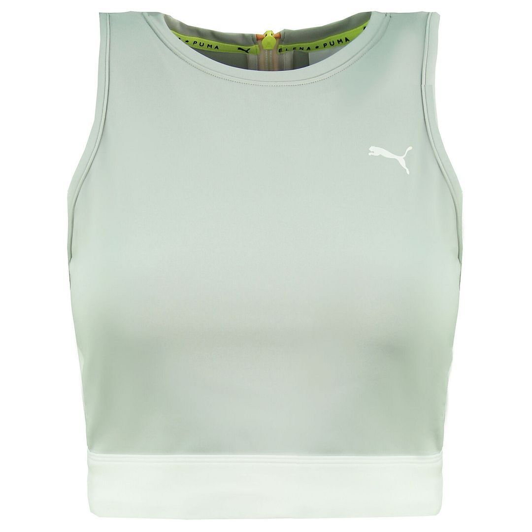 Ärmelloses Crop-Top mit Stehkragen