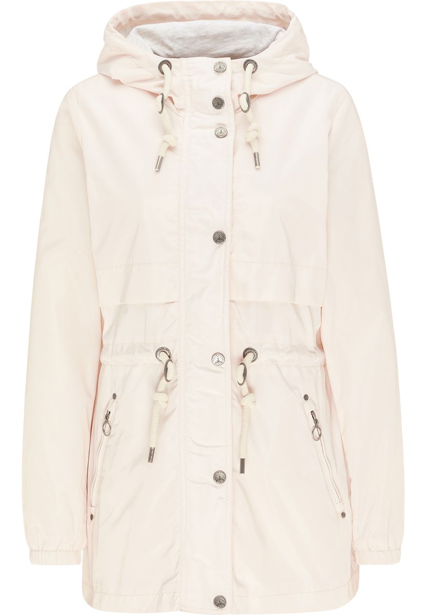 Glänzender Mittellanger Anorak mit Kapuze