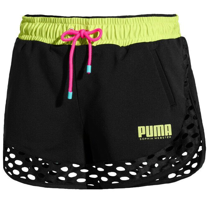 Performance-Shorts mit Perforationen und Neon-Bund