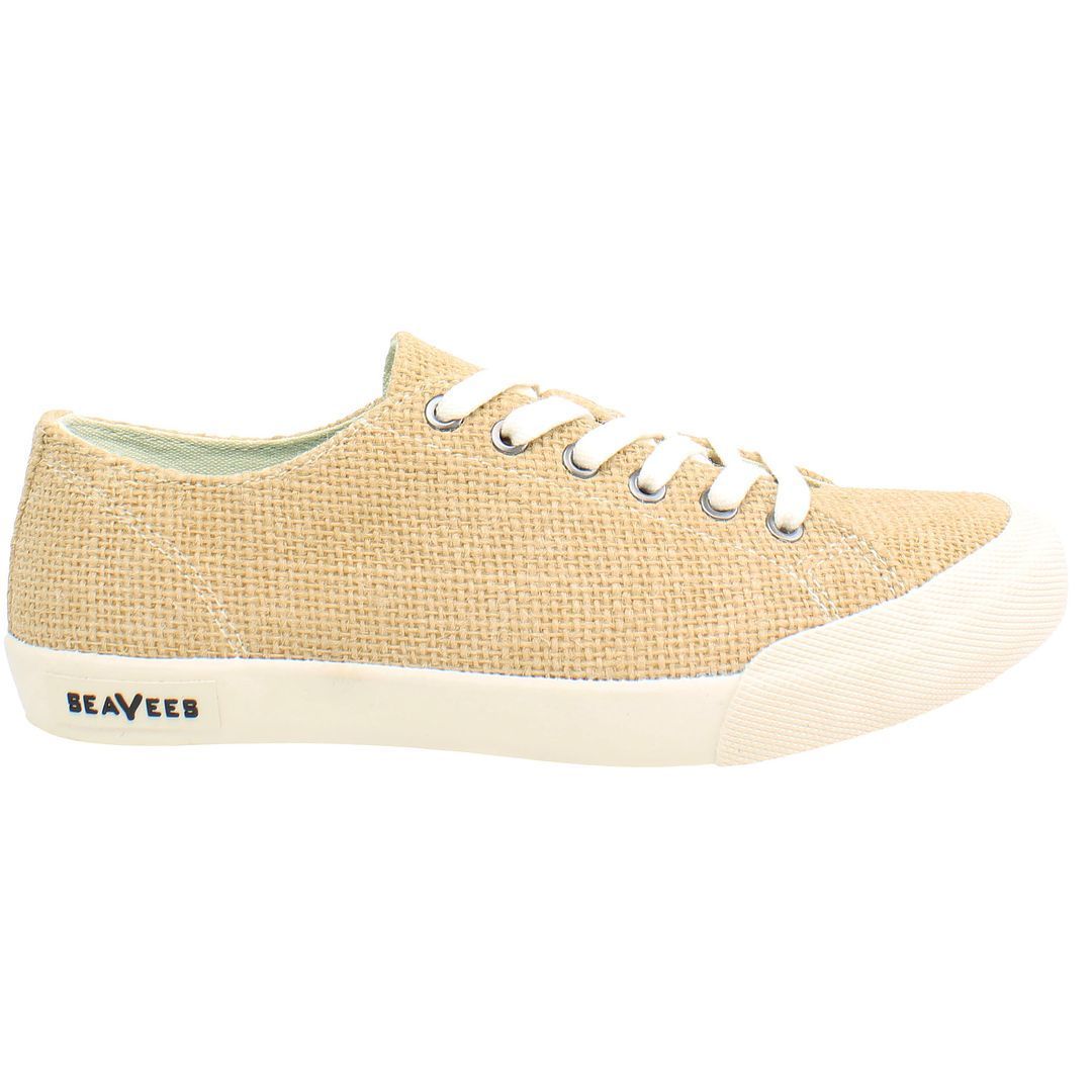 Low-Top-Sneaker aus gewebtem Bast