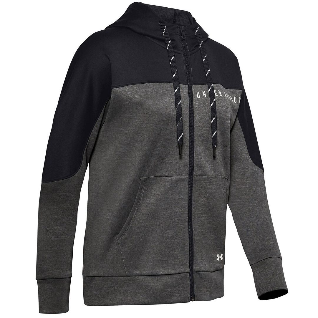 Zweifarbige Kapuzenjacke mit Reißverschluss