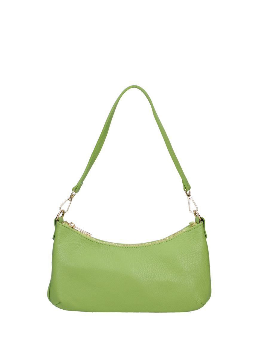 Schultertasche aus genarbtem Leder