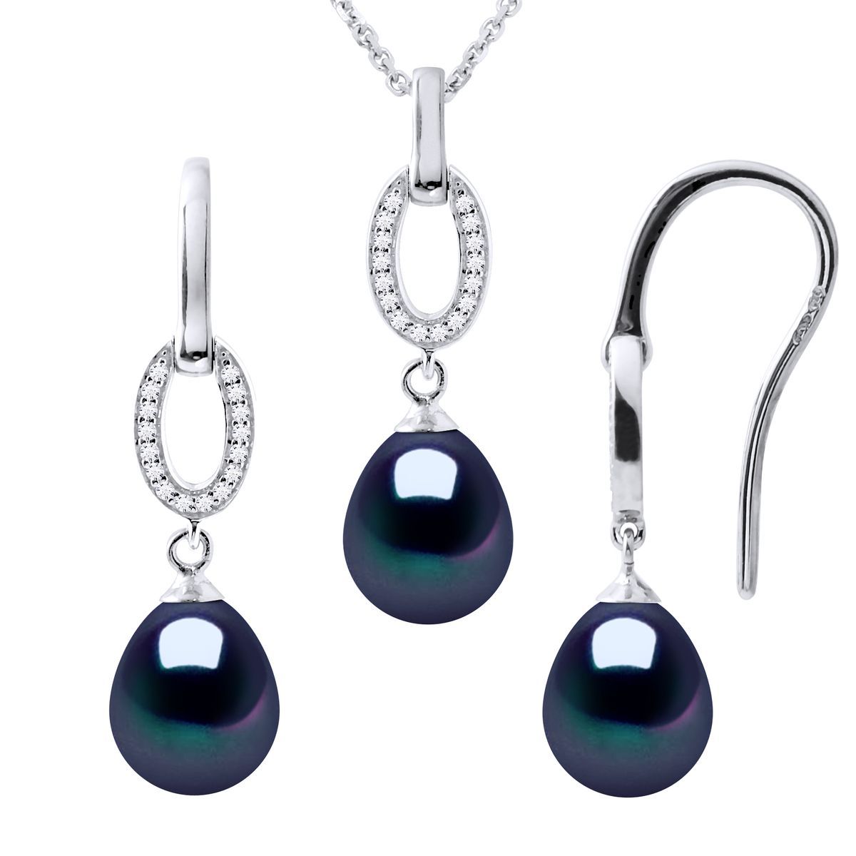 Elegantes Set mit Tropfenperlen