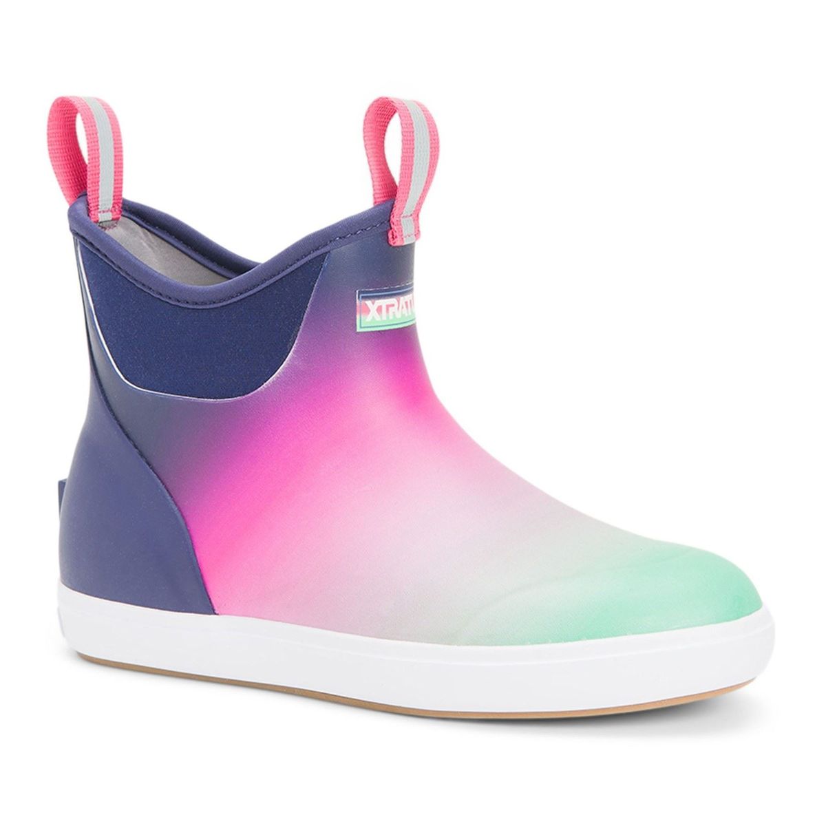 Ankle-Deck-Boots mit Aurora-Farbverlauf
