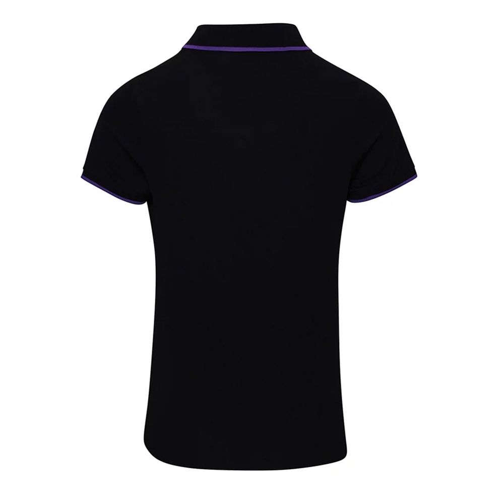 Feuchtigkeitsableitendes Kontrast-Piqué-Poloshirt