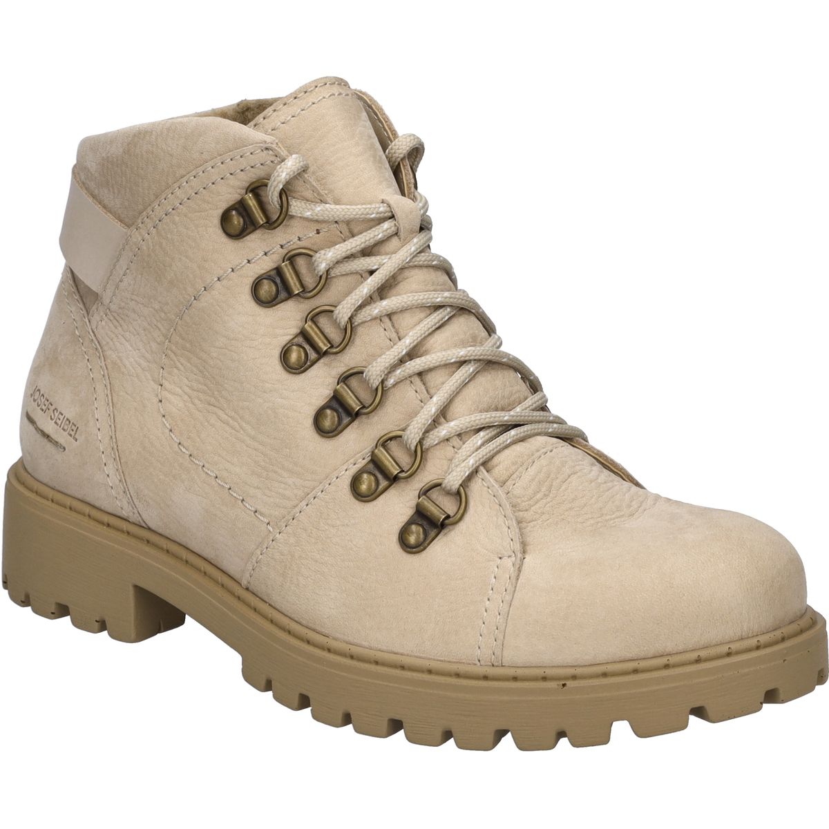 Robuste Nubuk-Schnürstiefeletten