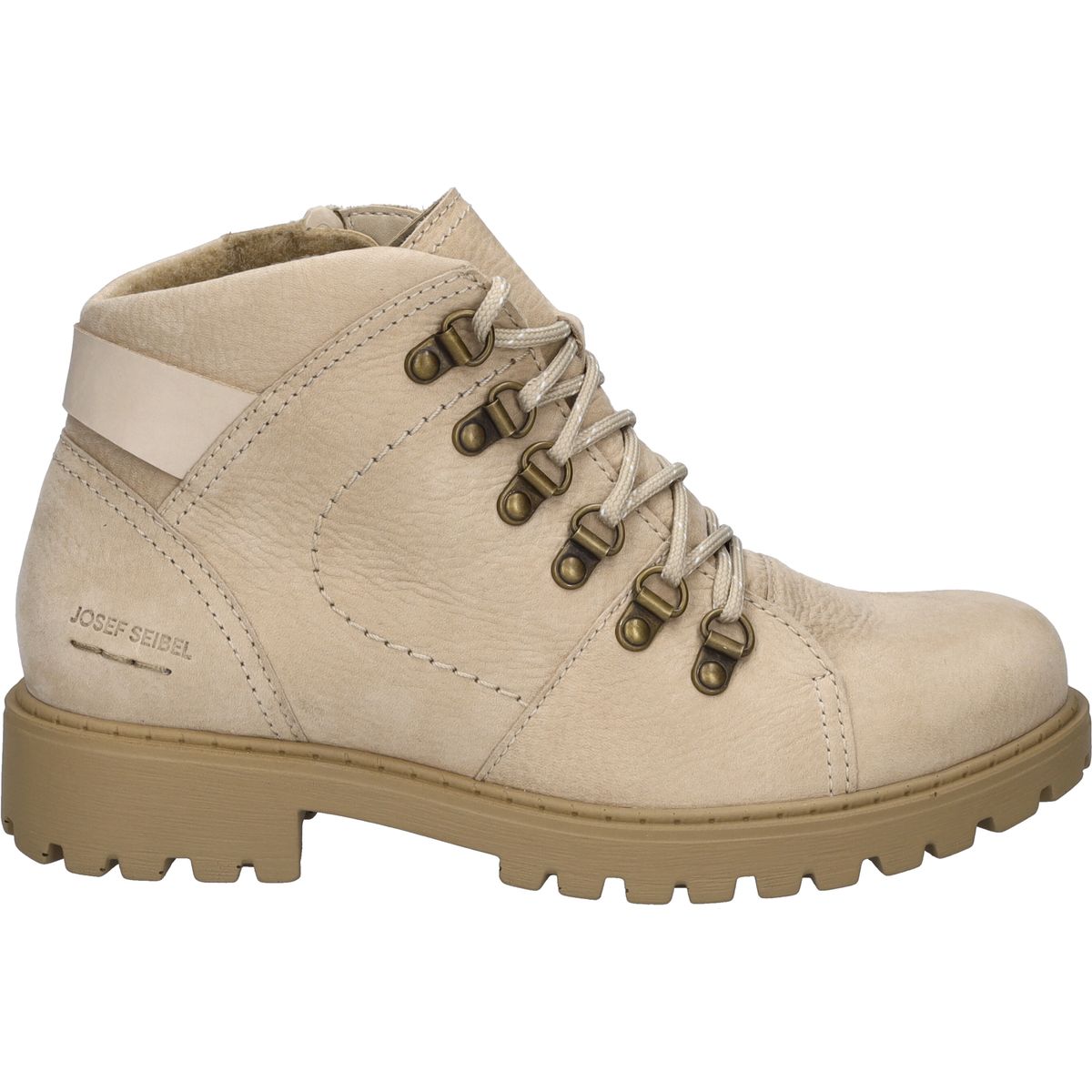 Robuste Nubuk-Schnürstiefeletten