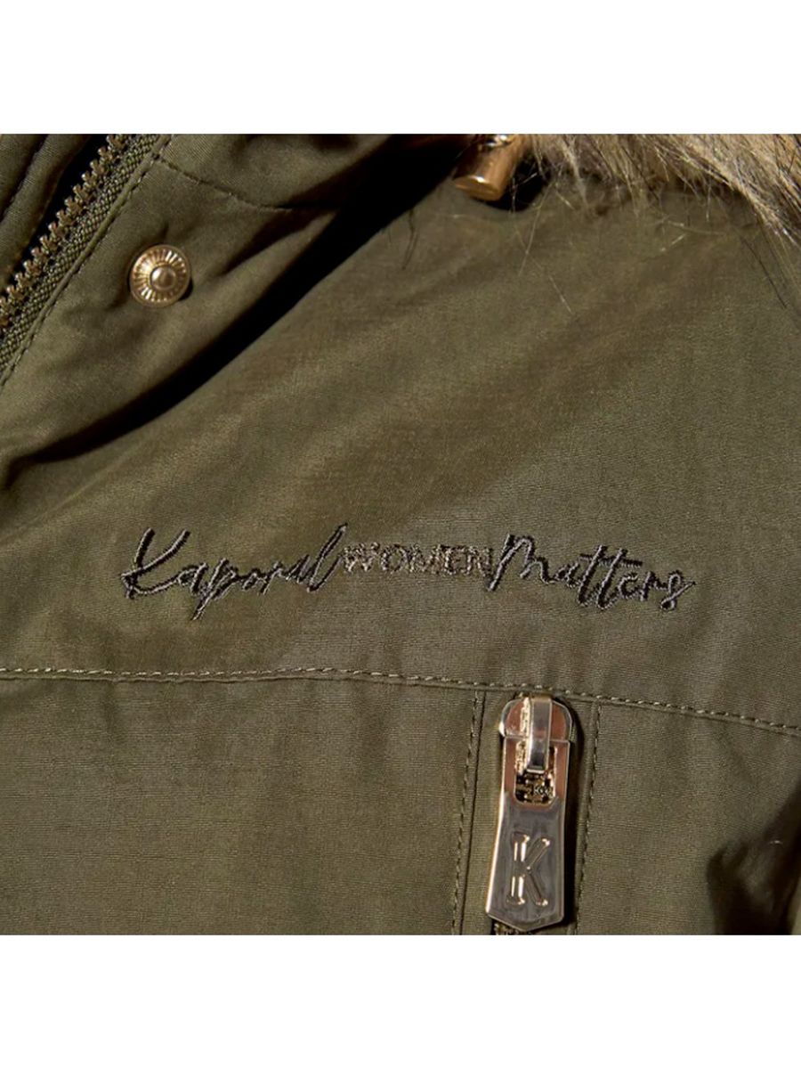 Klassischer Parka mit Kunstfellbesatz