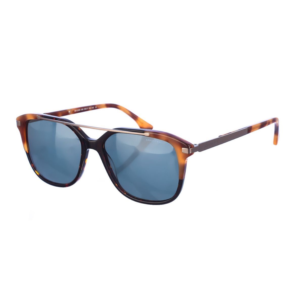 Rechteckige Acetat-Sonnenbrille mit Metallsteg