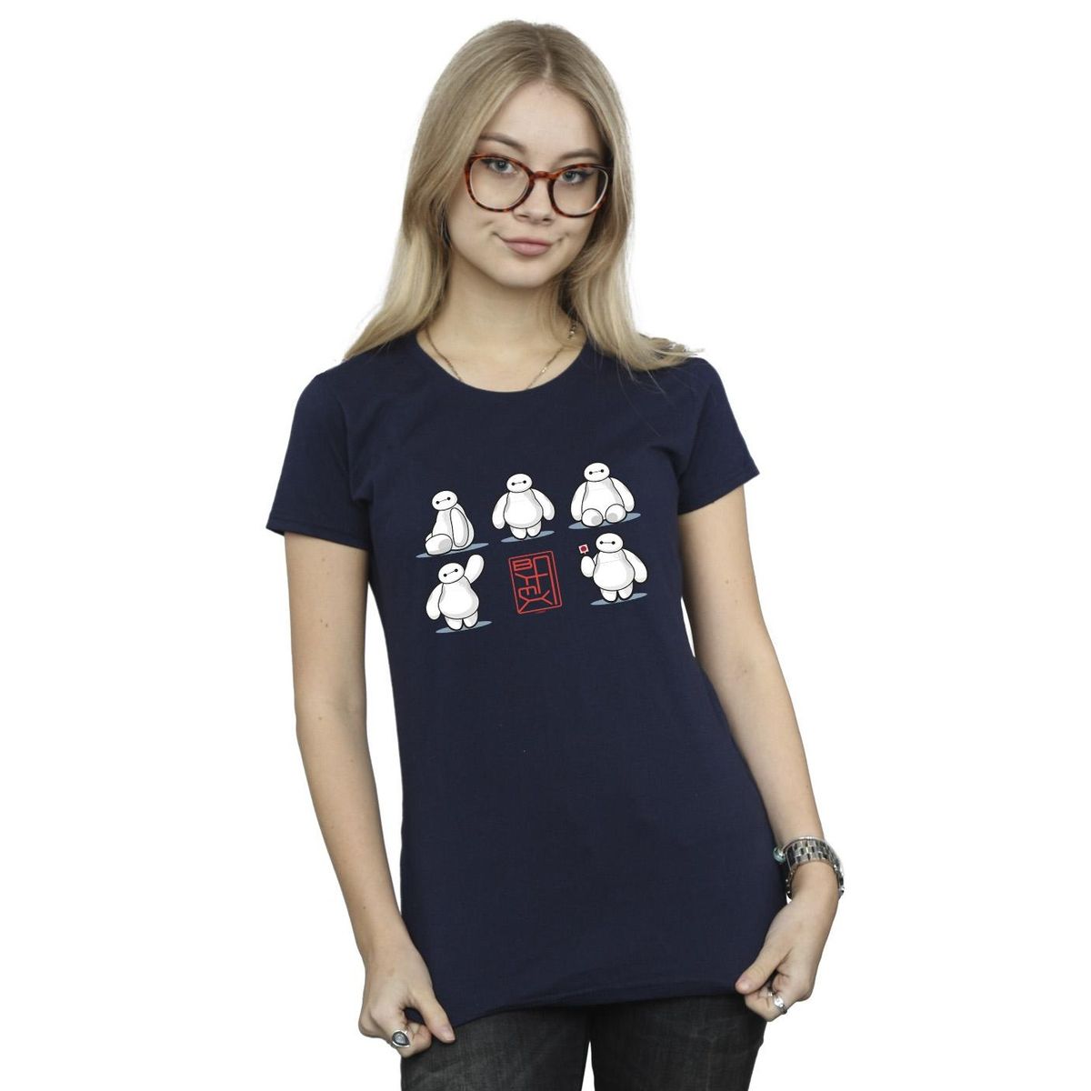 Baumwoll-T-Shirt mit Baymax-Motiv